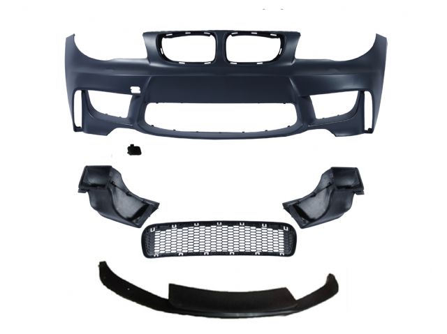 BMW 1 SERIES E82 Couple M1 FRONT BUMPER ASSY W/O WASHER HOLE W/O PDC W/O FOG LAMP W/ FRONT LIP